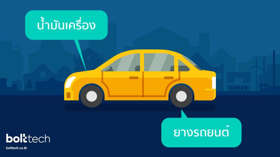 ยางรถยนต์และน้ำมันเครื่อง